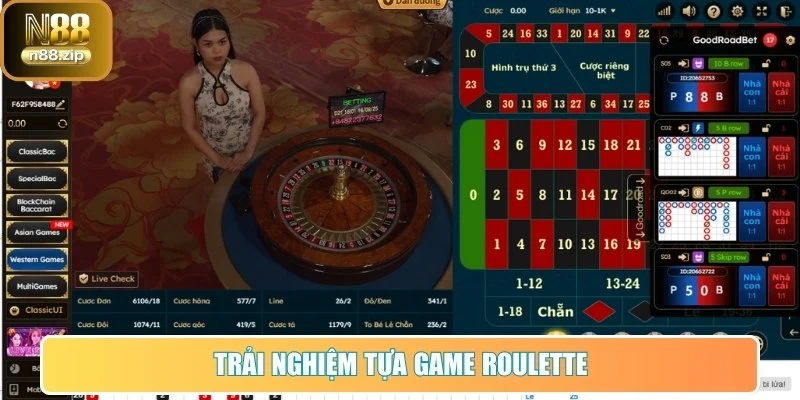 Trải nghiệm tựa game Roulette