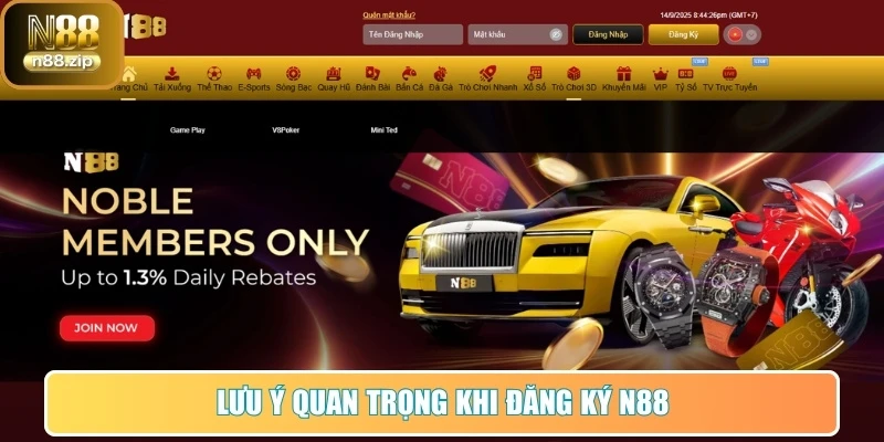 Lưu ý quan trọng khi đăng ký N88 tránh gặp lỗi