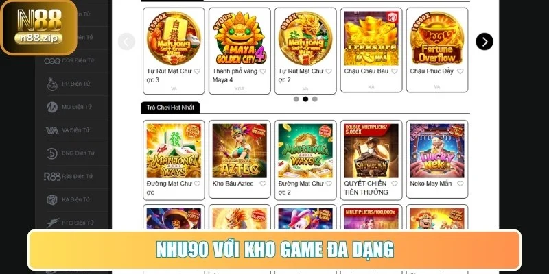 Nhu90 – Điểm Đến Cá Cược Uy Tín Với Nhiều Ưu Đãi Hấp Dẫn 2 Nhu90 với kho game đa dạng giao diện hiện đại