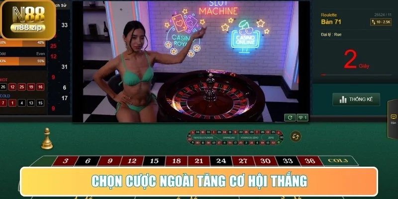 Roulette Là Gì? Toàn Tập Từ Cơ Bản Đến Bí Kíp Thắng Của N88 3 Chọn cược ngoài tăng cơ hội thắng