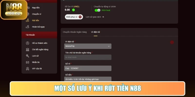 Rút Tiền N88 - Hướng Dẫn Chi Tiết Và Lưu Ý Cho Người Chơi 3 Một số lưu ý khi rút tiền N88 để tránh lỗi thường gặp