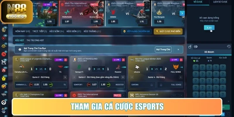 Tham gia cá cược Esports