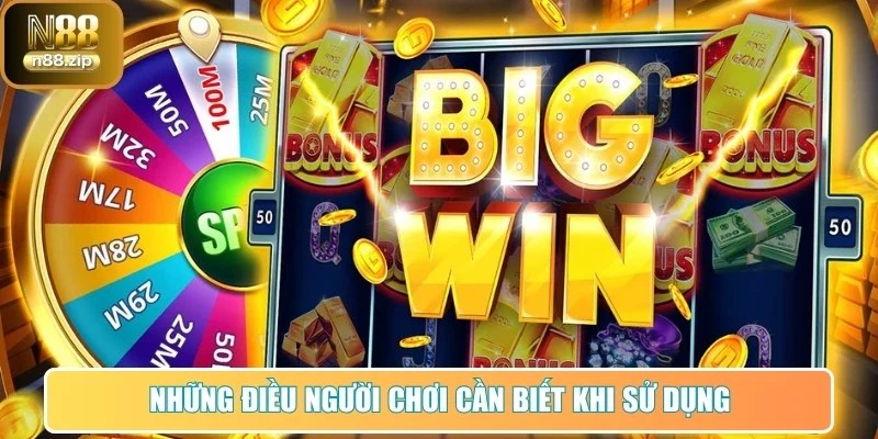 Những điều người chơi cần biết khi sử dụng công cụ